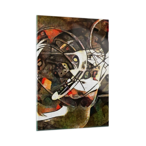 Schilderen op glas - Hoor je het verkeer? - 50x70 cm