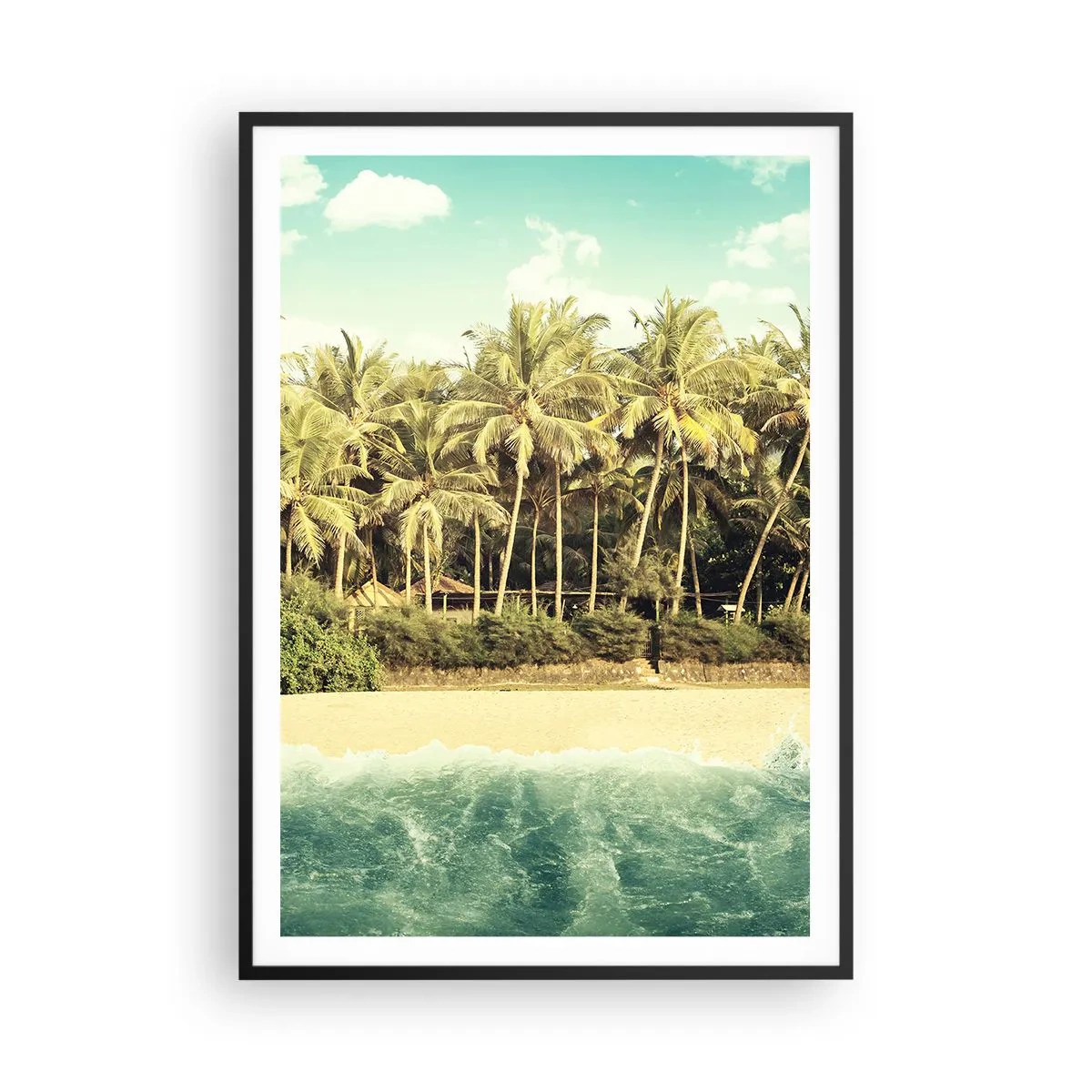 Poster in een zwarte lijst - Hoe zit het hier? - 70x100 cm