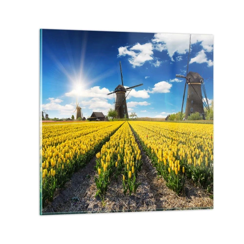 Schilderen op glas - Hollandser kan het niet - 30x30 cm