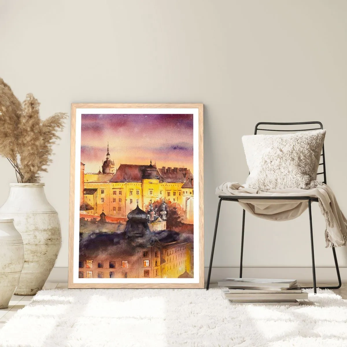 Een poster in een licht eiken lijst - Geschiedenis en sprookje - 30x40 cm