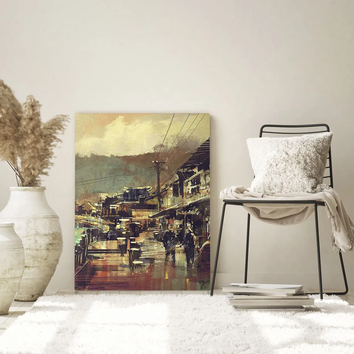 Schilderen op glas - Het leven als een rijkdom aan grijs - 80x120 cm