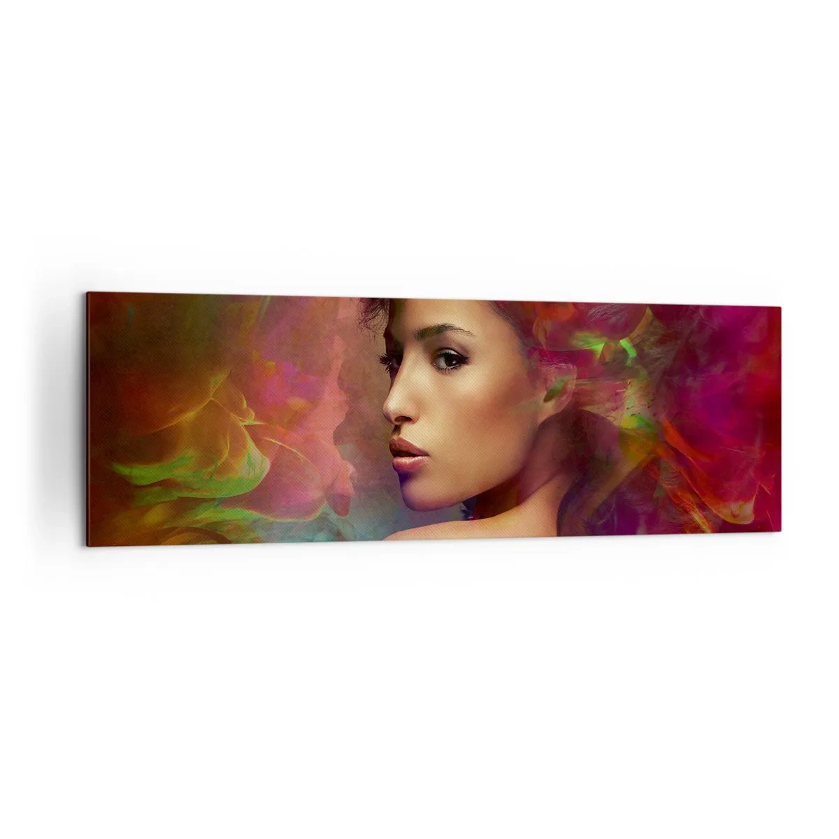Schilderen op canvas - Mooier dan een regenboog, zo delicaat als een mist - 160x50 cm