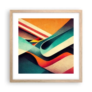 Een poster in een licht eiken lijst - Intensieve compositie - 40x40 cm