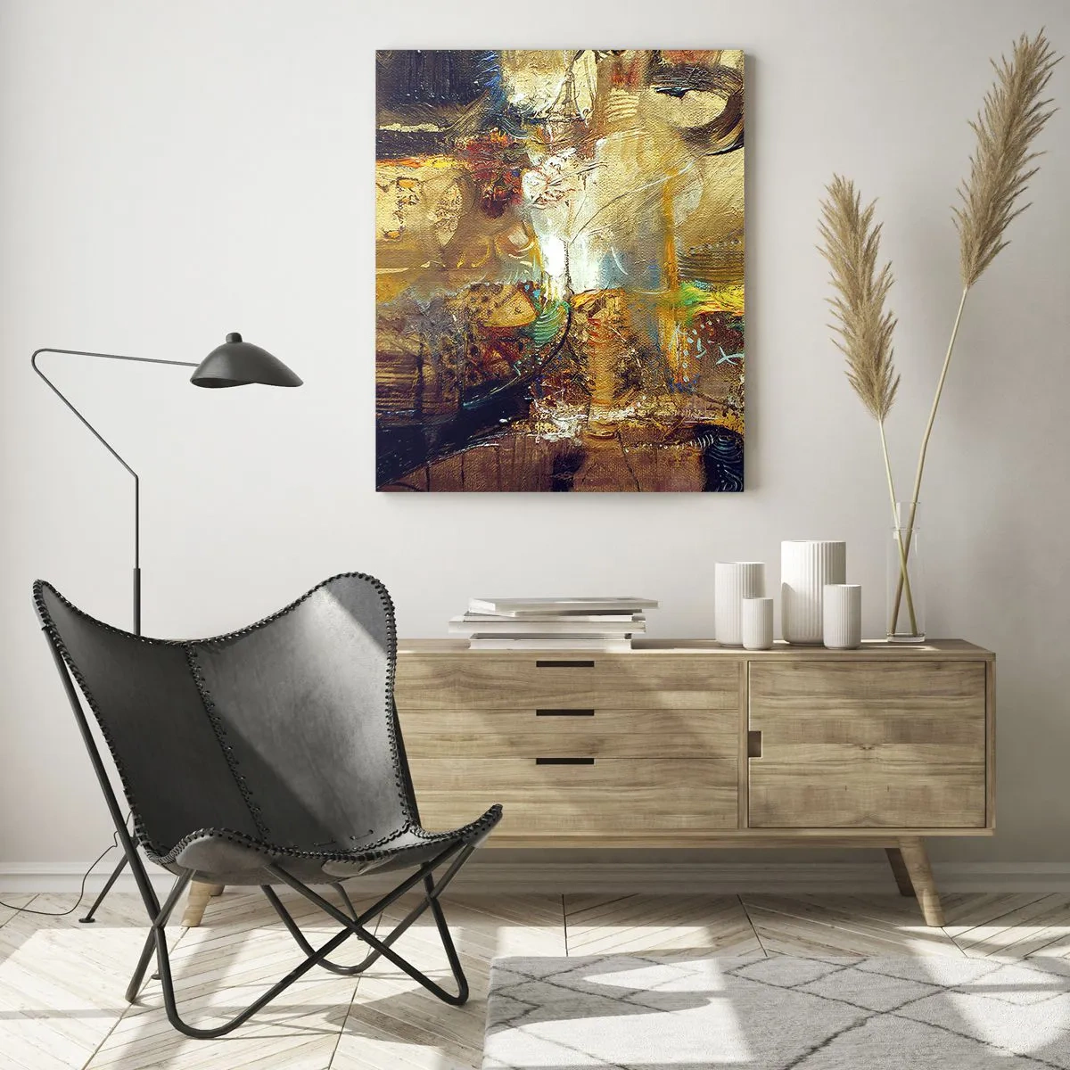 Schilderen op glas - Koud, warmer, heet - 80x120 cm