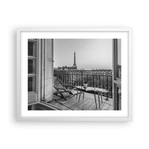 Poster in een witte lijst - Parijs' namiddag - 50x40 cm