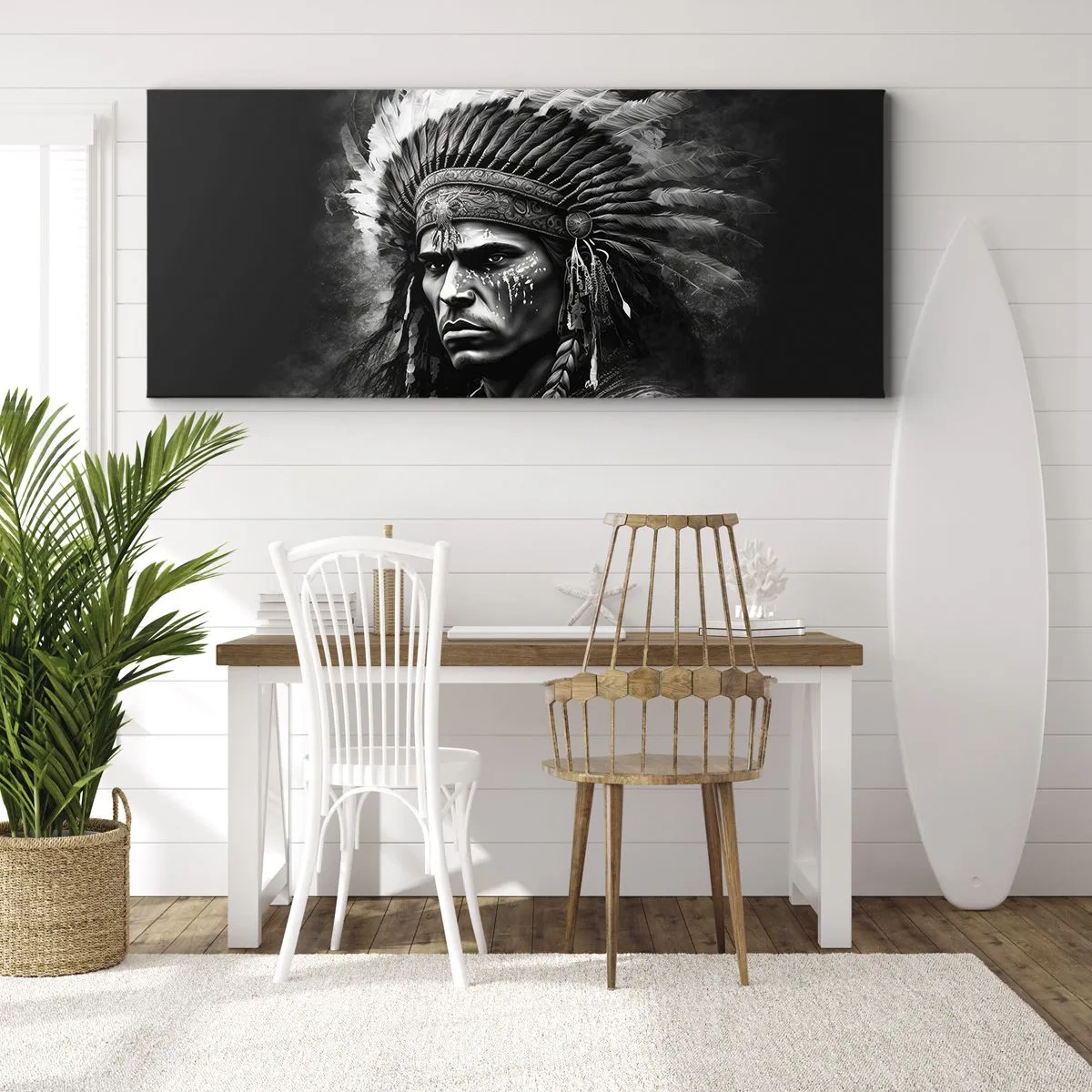 Schilderen op canvas - Een leider en strijder - 100x40 cm