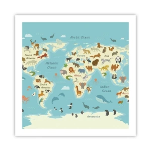 Poster - Goede buren - 60x60 cm