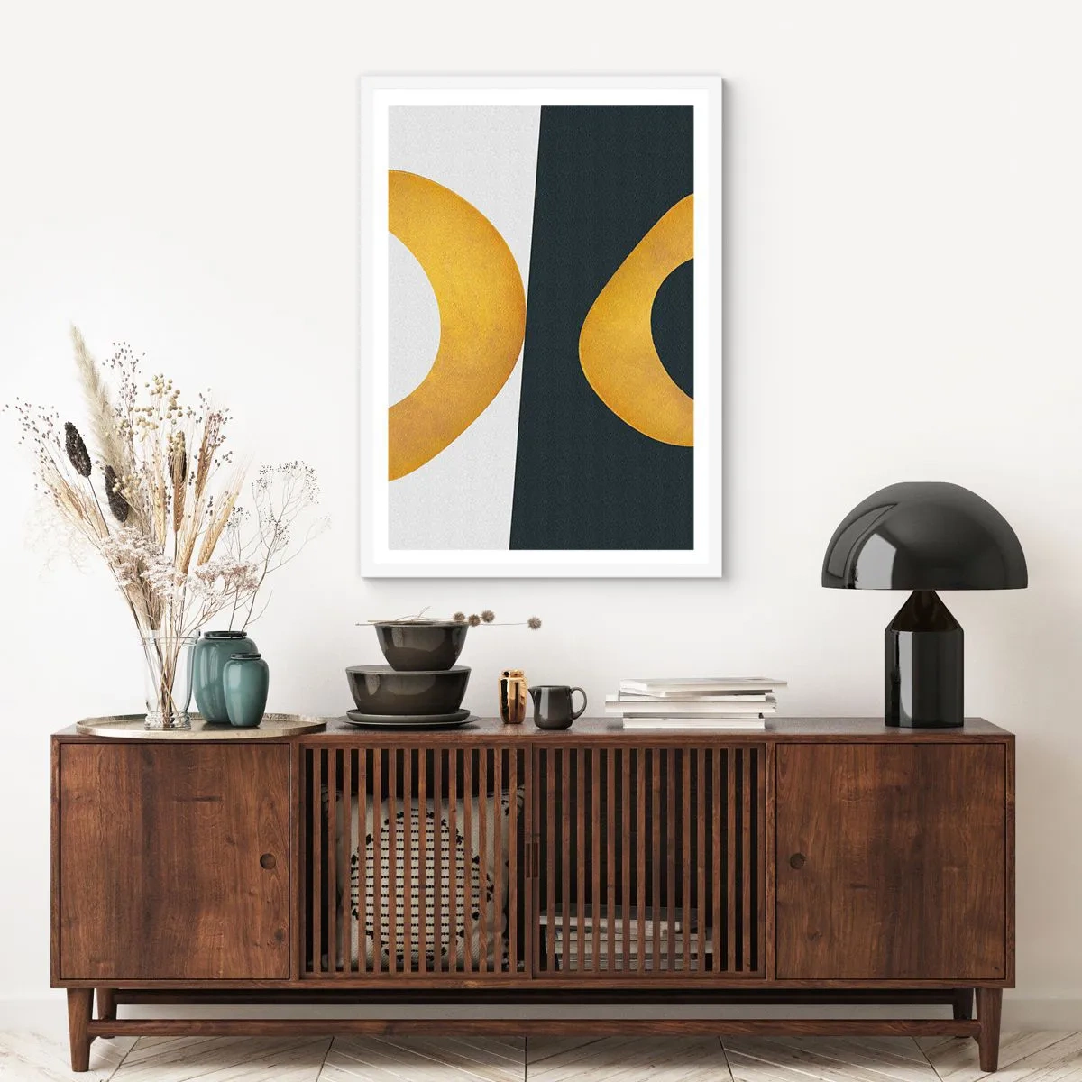 Poster in een witte lijst - Ten eerste: goud - 30x40 cm