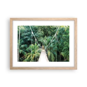 Een poster in een licht eiken lijst - Welkom in de jungle! - 40x30 cm