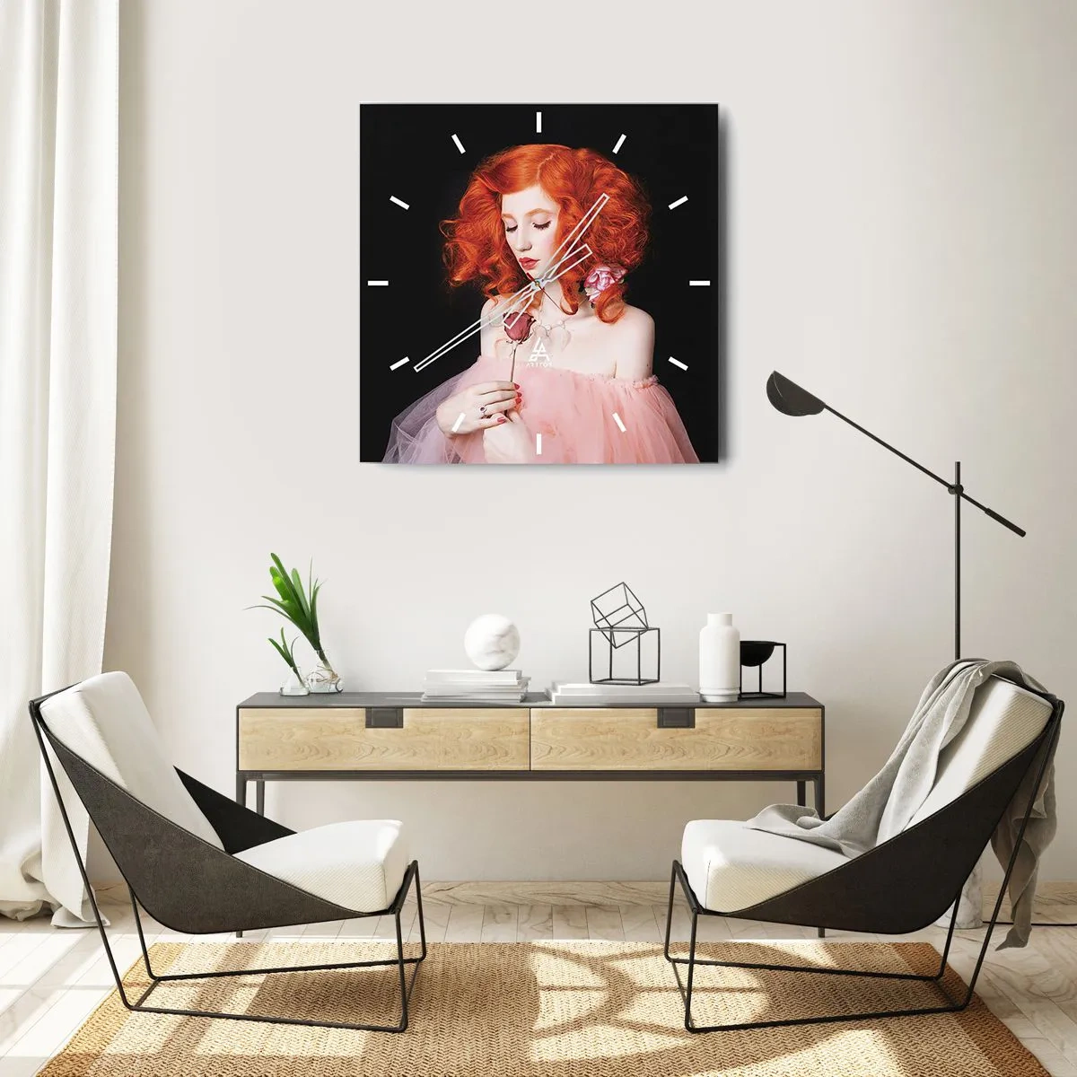 Wandklok - Klok - In barokstijl - 40x40 cm