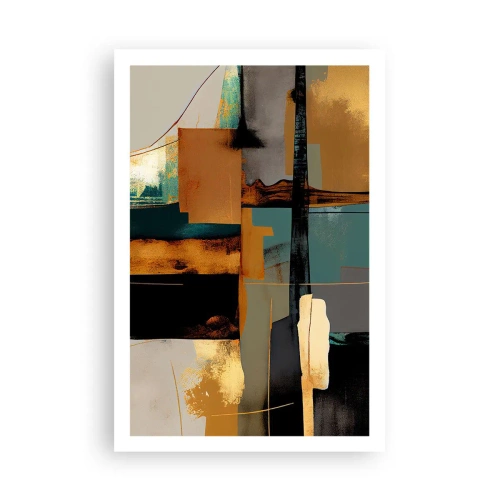 Poster - Abstractie – licht en schaduw - 61x91 cm