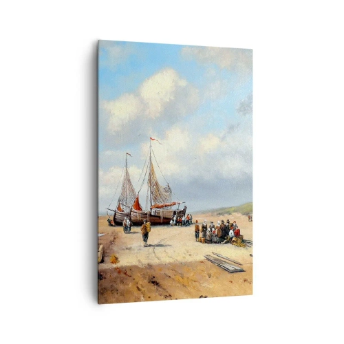 Schilderen op canvas - Na een geslaagde vangst - 80x120 cm