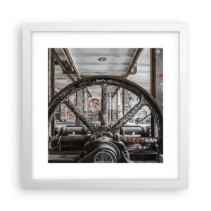 Poster in een witte lijst - Het geheime leven van de fabriek - 30x30 cm