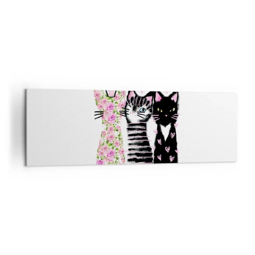 Schilderen op canvas - Er waren drie katten - 160x50 cm