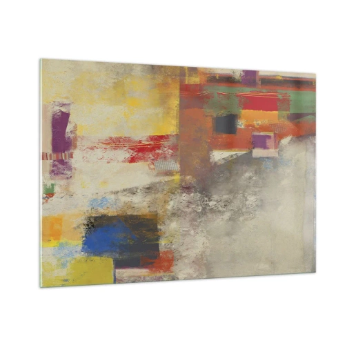 Schilderen op glas - Kleur geometrie - 100x70 cm