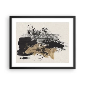 Poster in een zwarte lijst - Compositie met passie - 50x40 cm