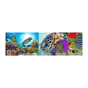 Fotobehang Monster Premium Canvas - Koraalpromenade - koraalrif, Zee, Onderwaterwereld - 100x30 cm