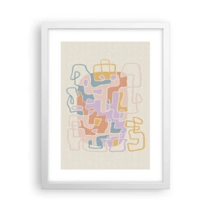 Poster in een witte lijst - Labyrint – een vreugdevol avontuur - 30x40 cm