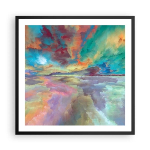 Poster in een zwarte lijst - Twee hemelen - 60x60 cm