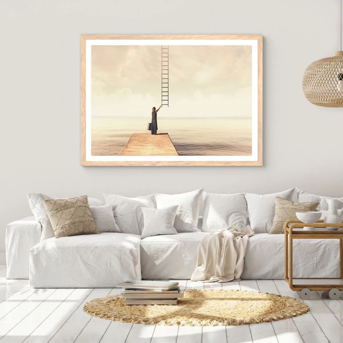 Een poster in een licht eiken lijst - Een magische reis - 91x61 cm