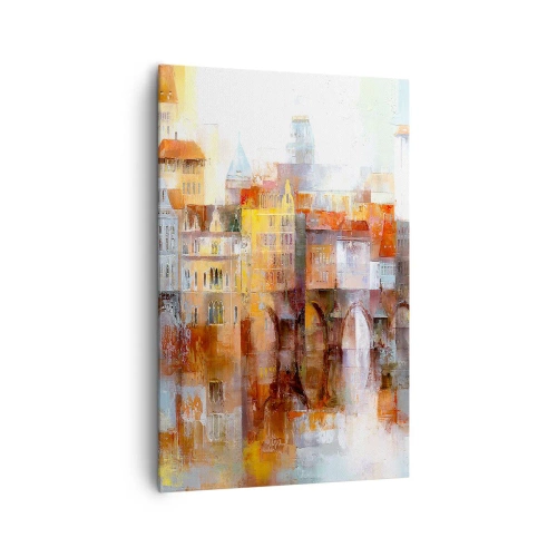 Schilderen op canvas - Ook onder de brug is het mooi - 80x120 cm