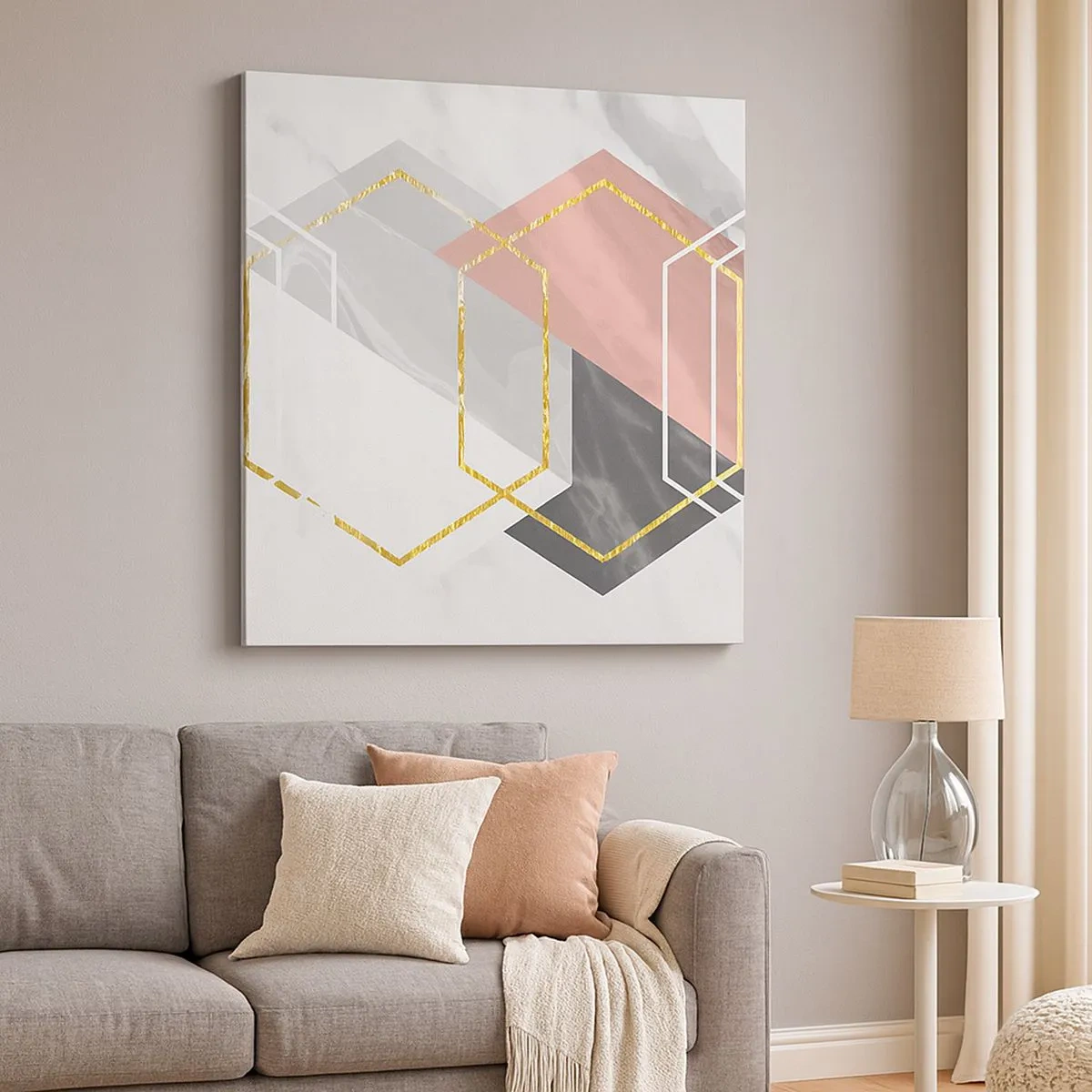 Schilderen op canvas - Keten samenstelling - 30x30 cm