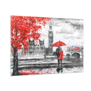 Schilderen op glas - Verliefd op Londen - 100x70 cm