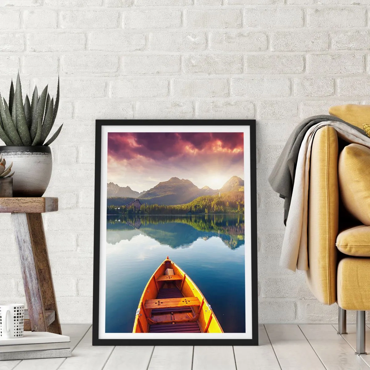 Poster in een zwarte lijst - Niets tegen de natuur - 70x100 cm