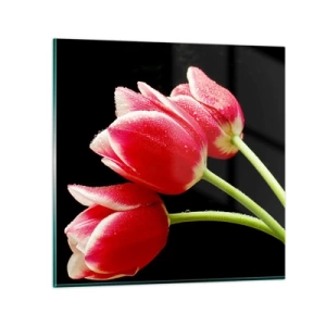 Schilderen op glas - Een belofte van pure liefde - 60x60 cm