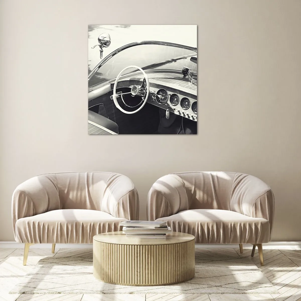 Schilderen op glas - Weer voor de rijken - 50x50 cm