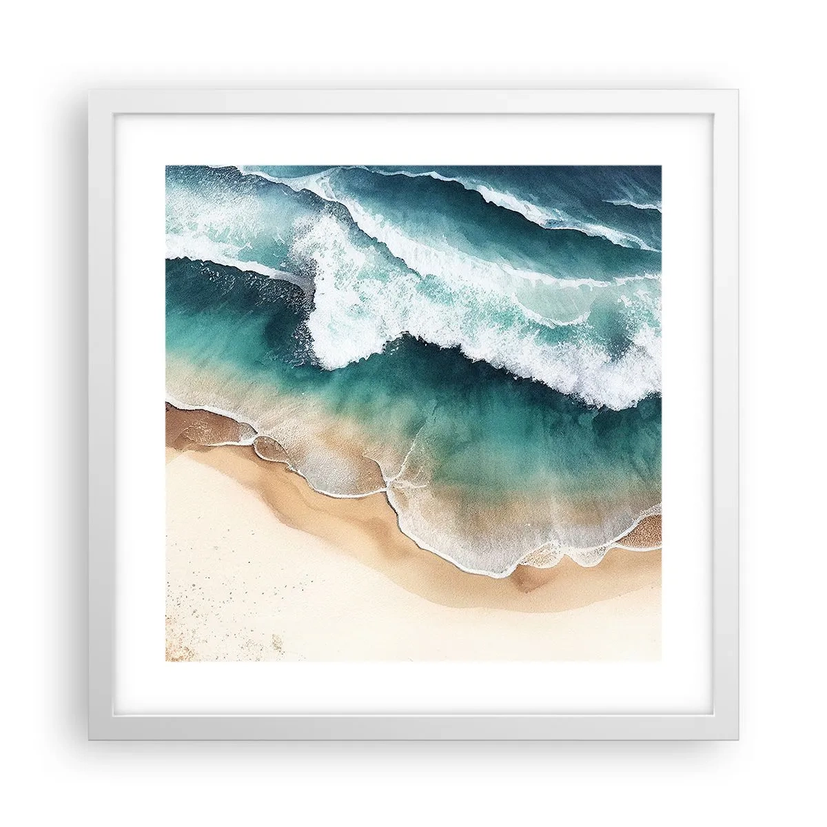 Poster in een witte lijst - De eeuwige ontmoeting - 40x40 cm