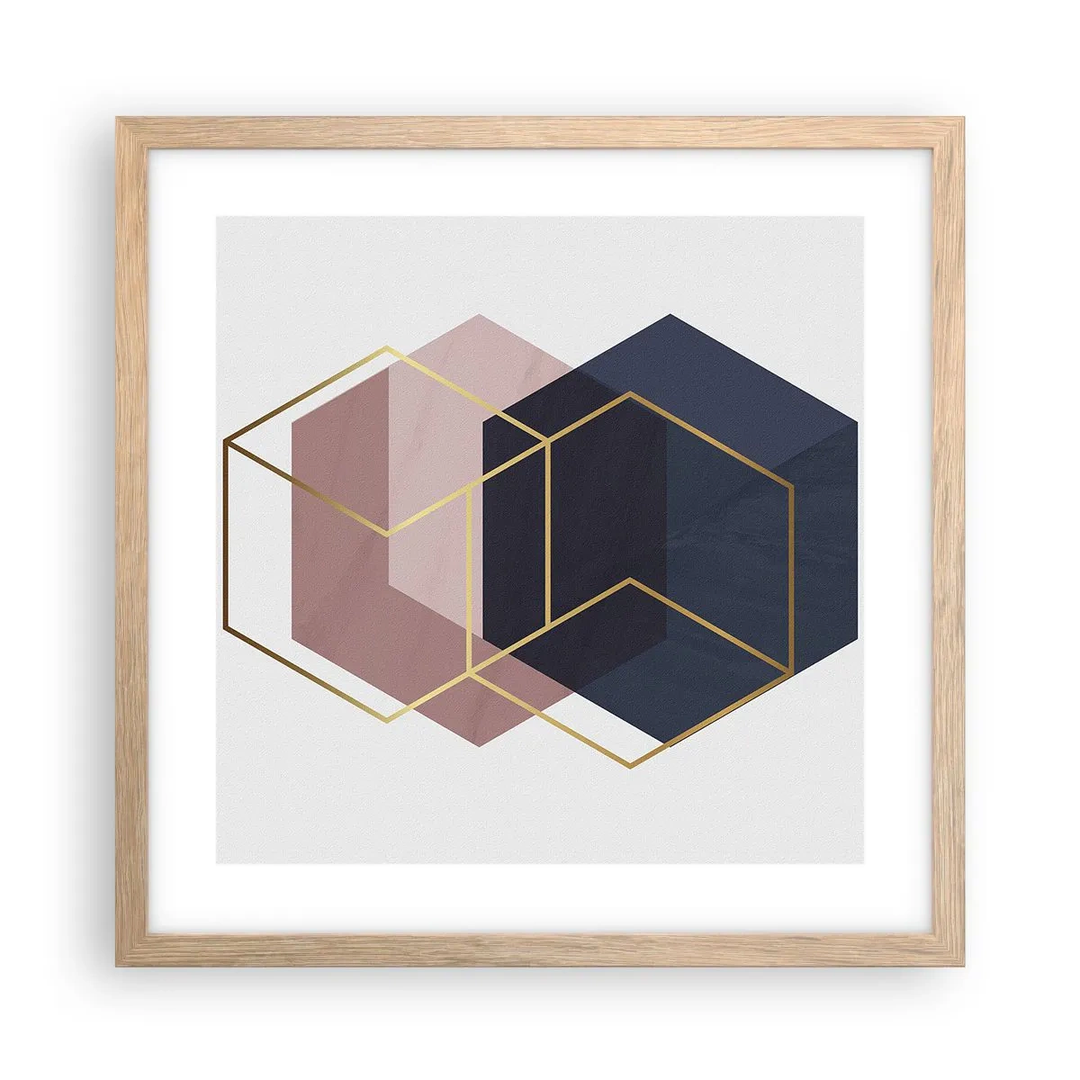 Een poster in een licht eiken lijst - De kracht van eenvoud - 40x40 cm