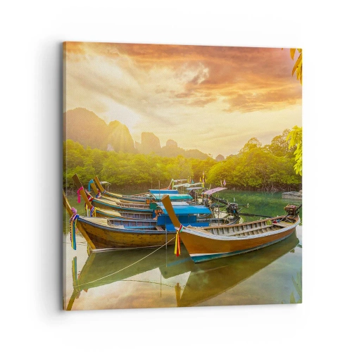 Schilderen op canvas - Voor een drukke dag - 70x70 cm