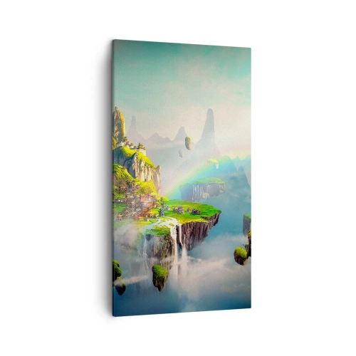 Schilderen op canvas - Midden in de lucht - gelukkige eilanden - 45x80 cm