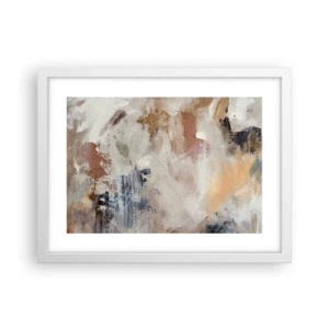 Poster in een witte lijst - Mistige abstractie - 40x30 cm