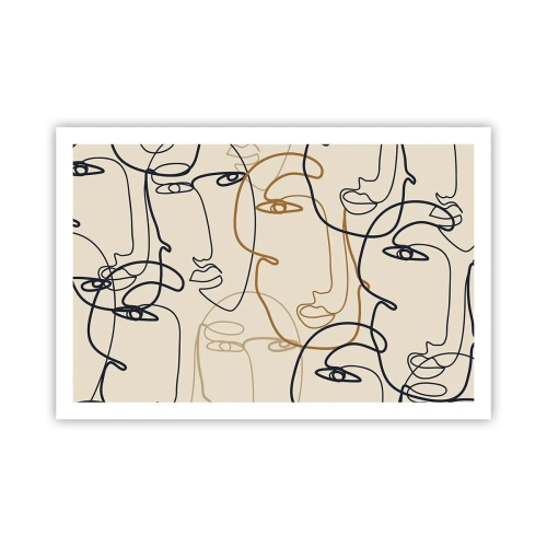 Poster - Het portret is vermenigvuldigd - 91x61 cm