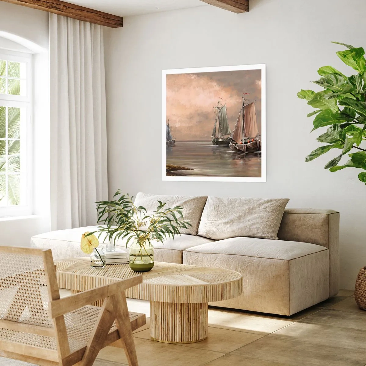 Poster - De terugkeer van zeelieden - 60x60 cm