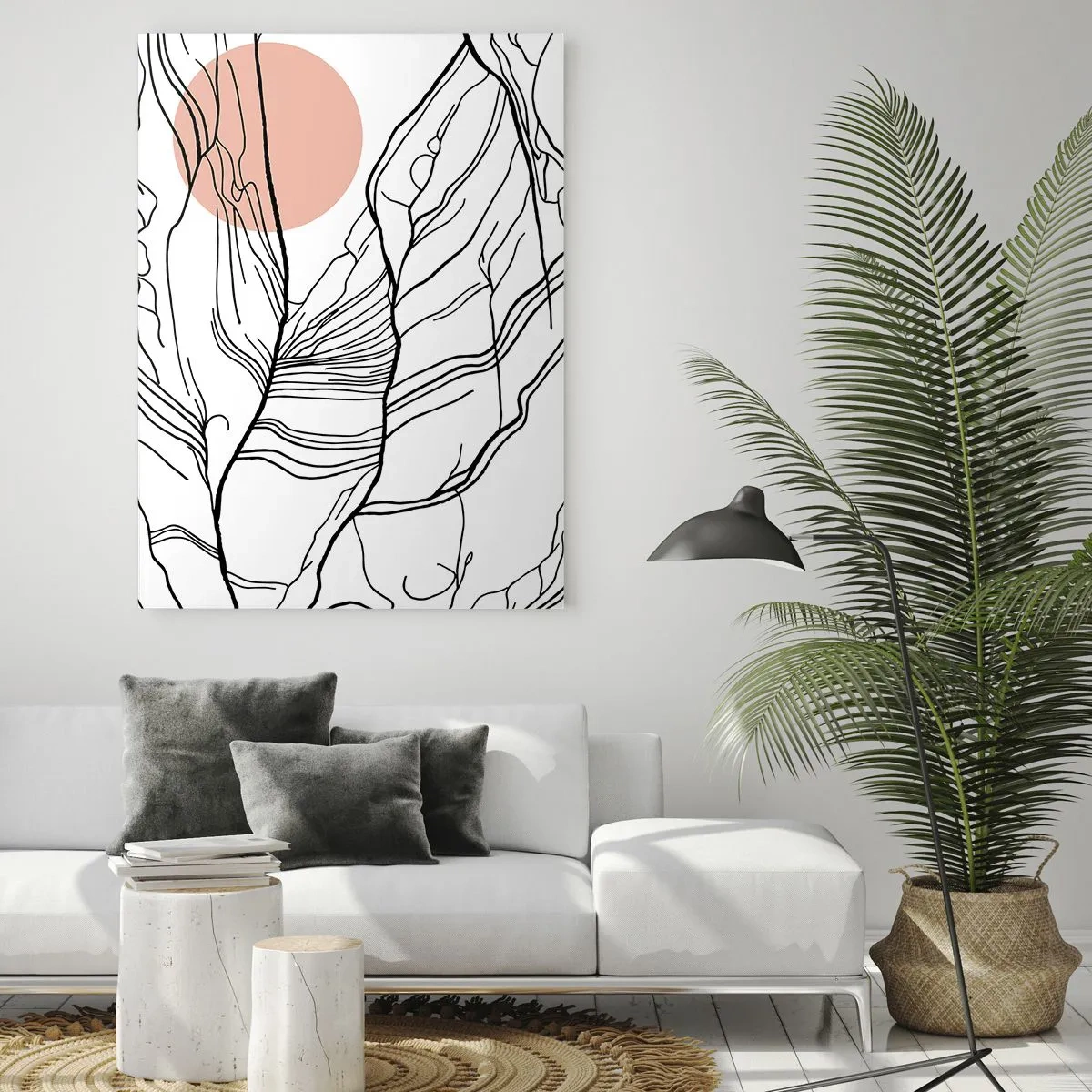 Schilderen op glas - In een web van twijgen - 50x70 cm