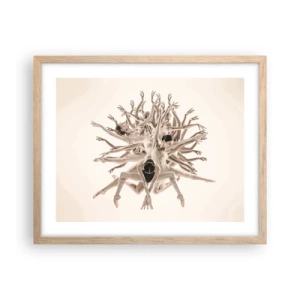 Een poster in een licht eiken lijst - Bloeiend in dans - 50x40 cm