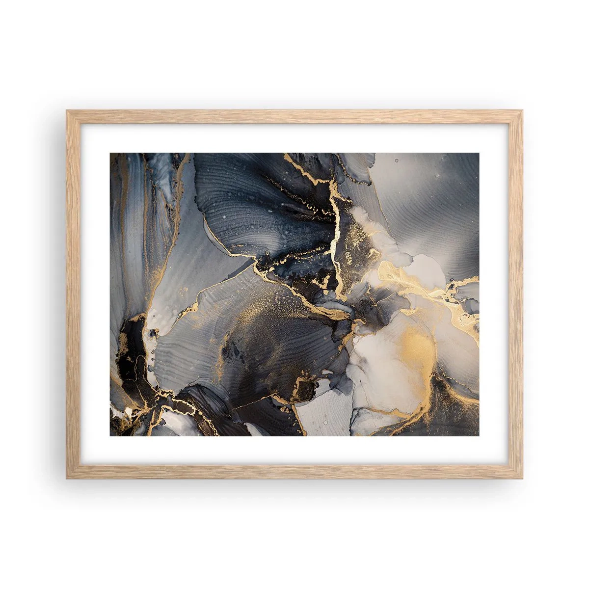 Een poster in een licht eiken lijst - Stenen leven - 50x40 cm