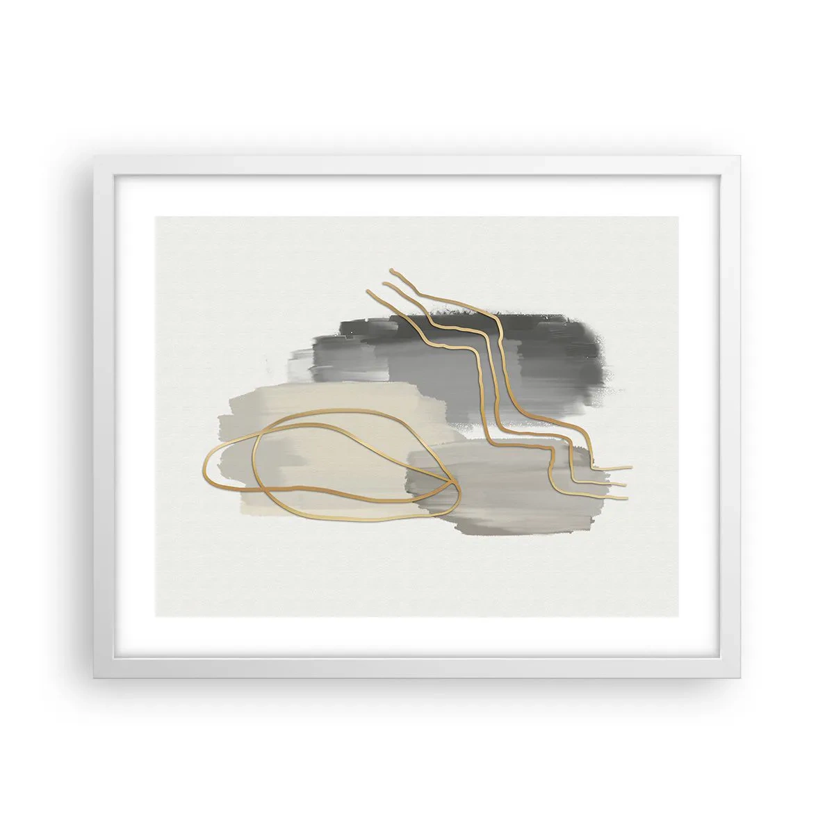Poster in een witte lijst - Duur en beweging - 50x40 cm