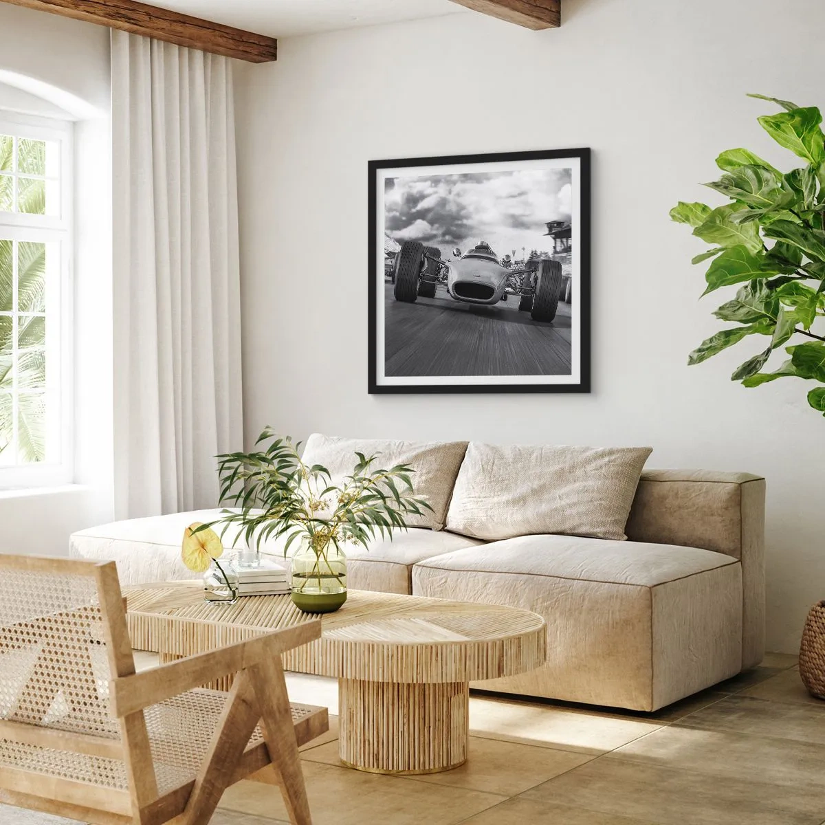 Poster in een zwarte lijst - Er is kracht! - 50x50 cm