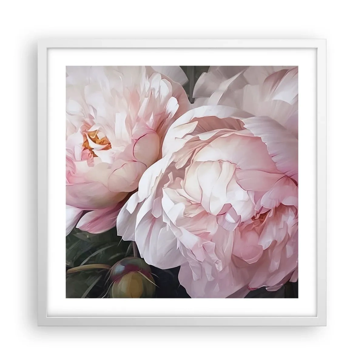 Poster in een witte lijst - In bloei gestopt - 50x50 cm