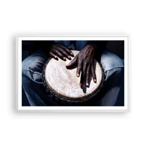 Poster in een witte lijst - Leef in je eigen ritme - 91x61 cm