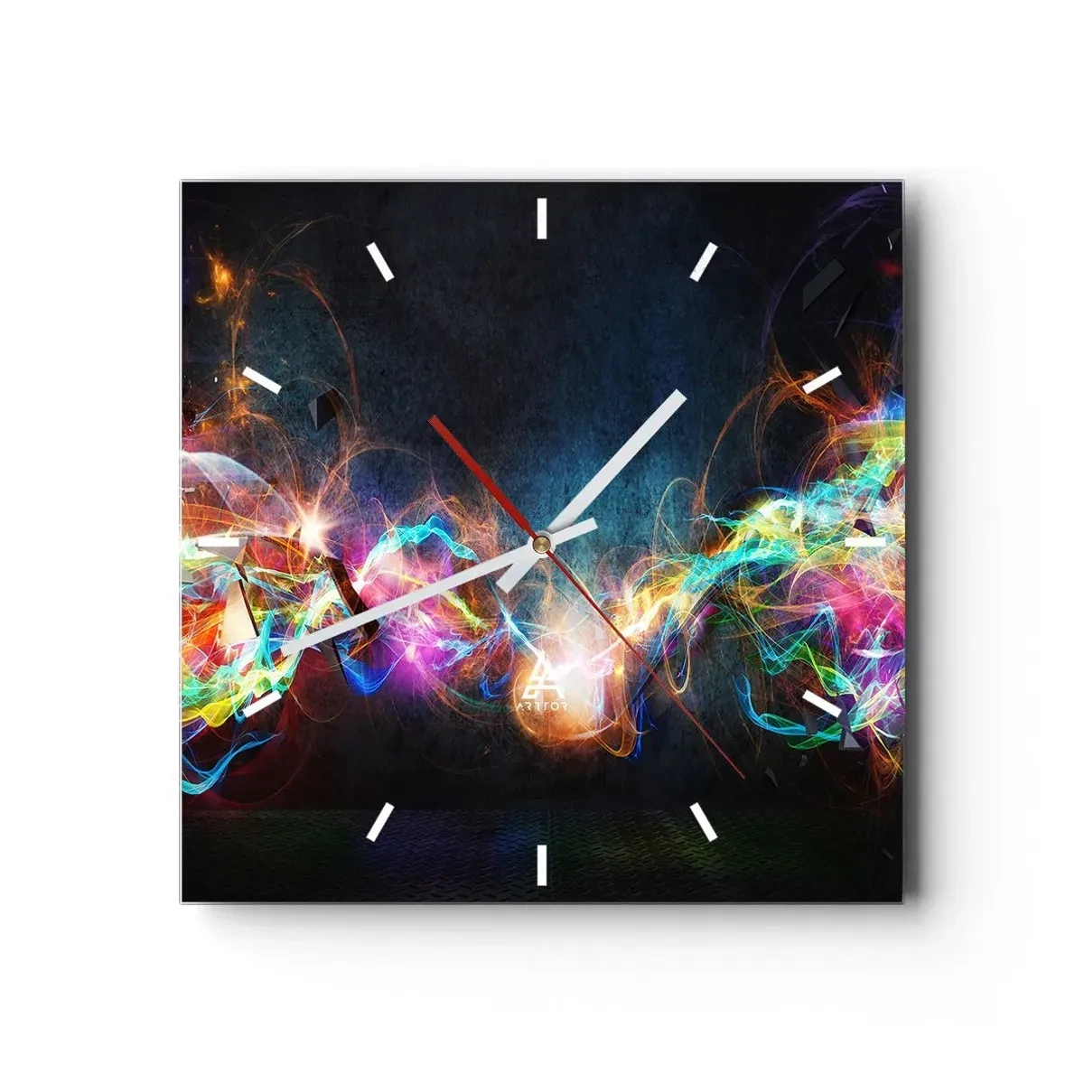 Wandklok - Klok - Met vreugde tegen het donker - 40x40 cm