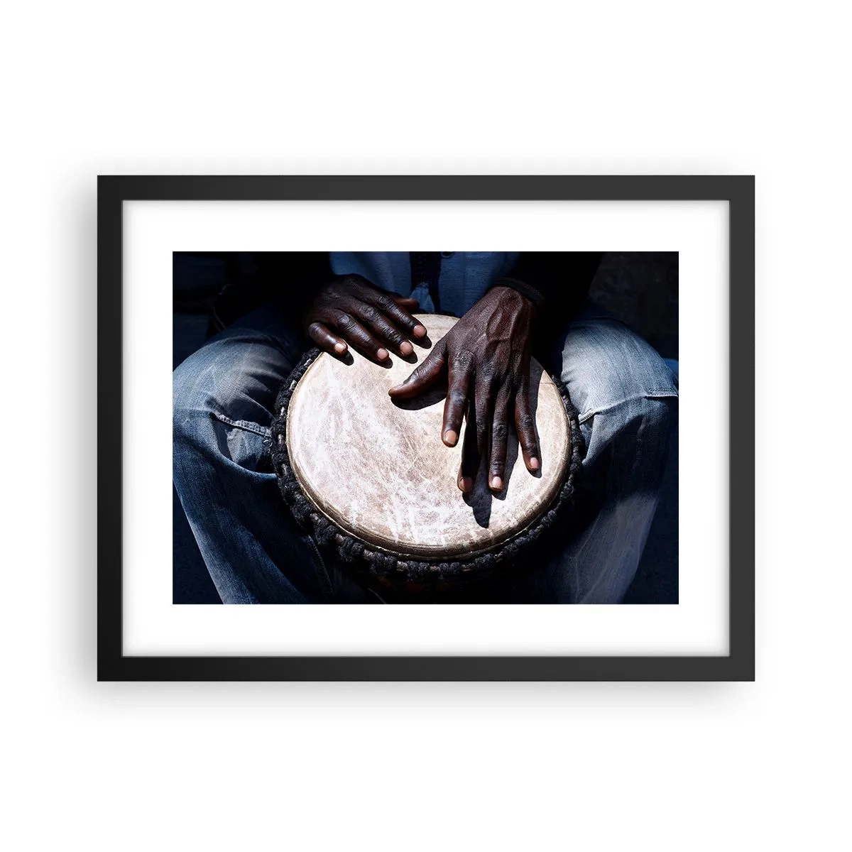 Poster in een zwarte lijst - Leef in je eigen ritme - 40x30 cm