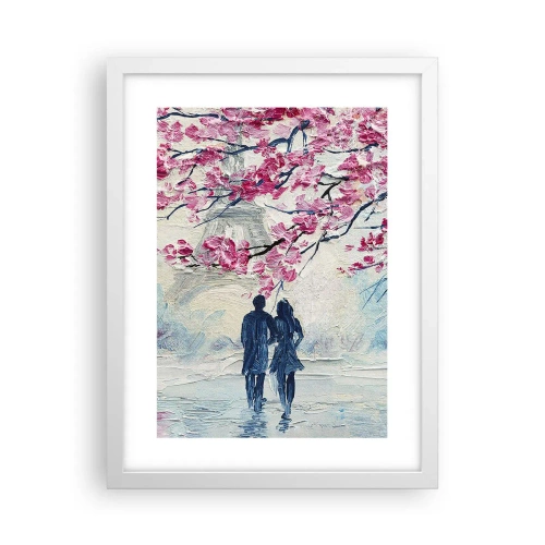 Poster in een witte lijst - Een romantische wandeling - 30x40 cm