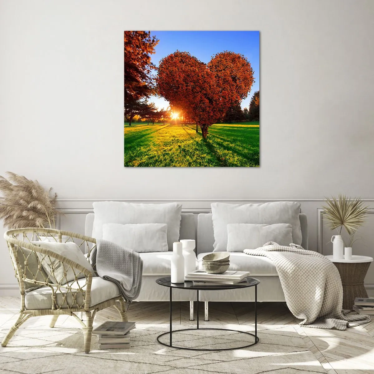 Schilderen op glas - En hoe kun je niet van de herfst houden - 30x30 cm