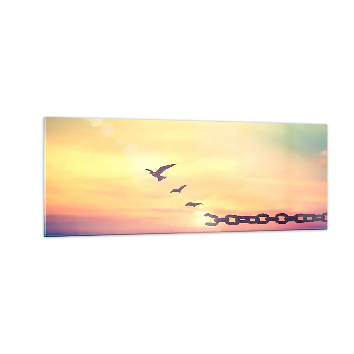 Schilderen op glas - De overwinning van vrijheid - 140x50 cm