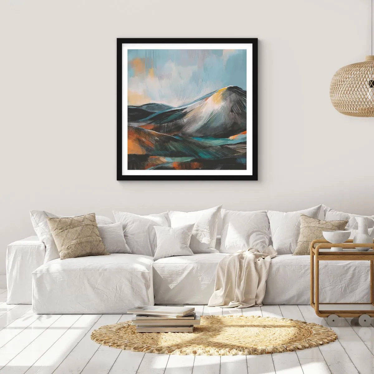 Poster in een zwarte lijst - Ruw en prachtig - 30x30 cm